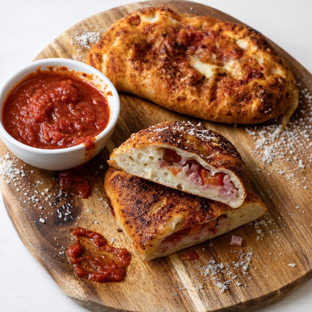 Classic Calzone Ham and ricotta.