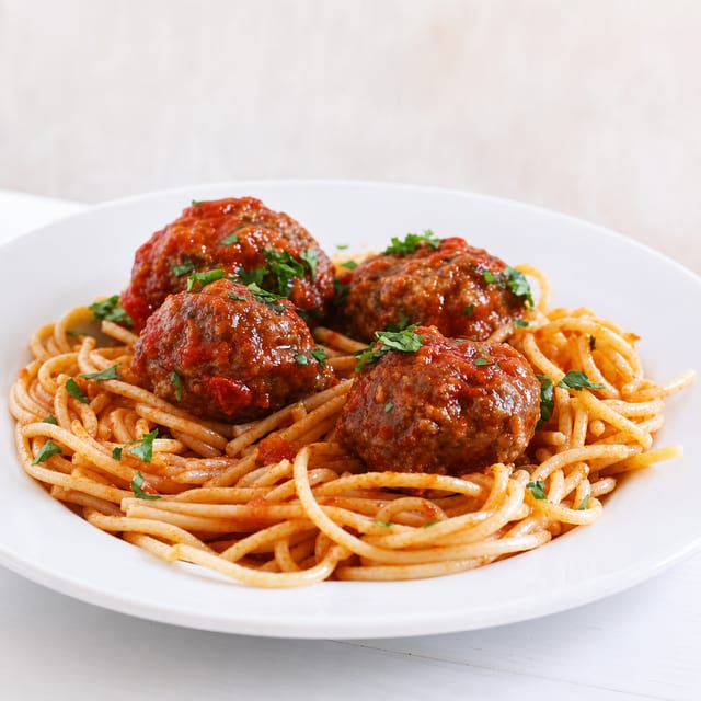 Homemade Meatballs & Pasta.