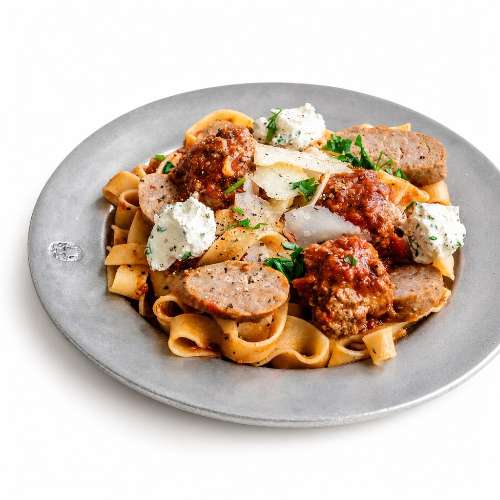 2 Meatballs 2 Sausage.