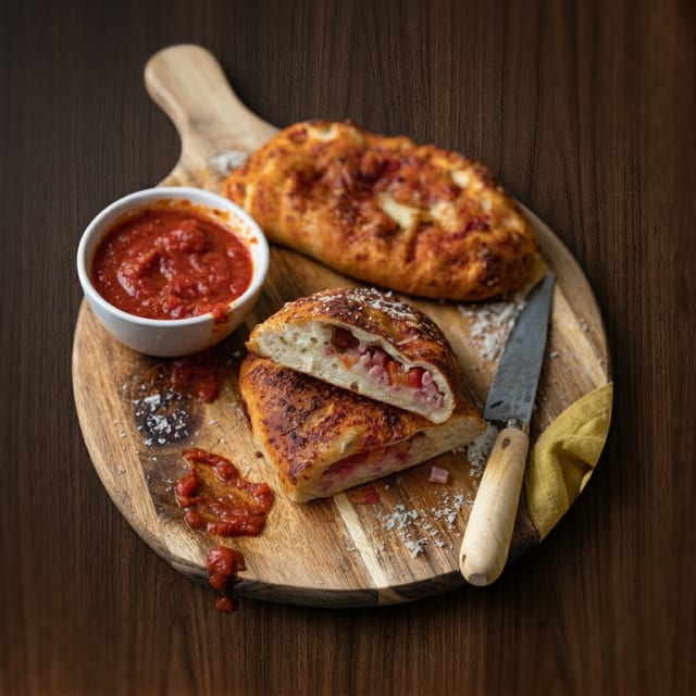 Classic Calzone \ham and ricotta.