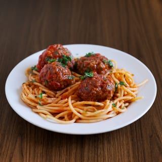 Homemade Meatballs & Pasta