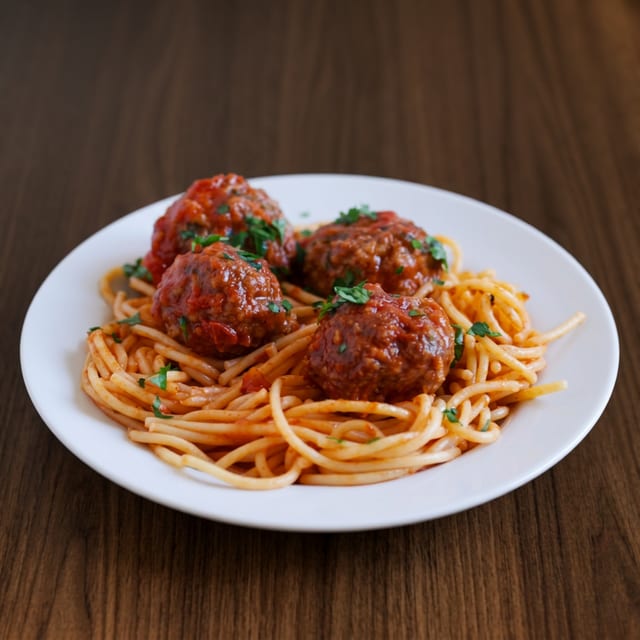 Homemade Meatballs & Pasta.